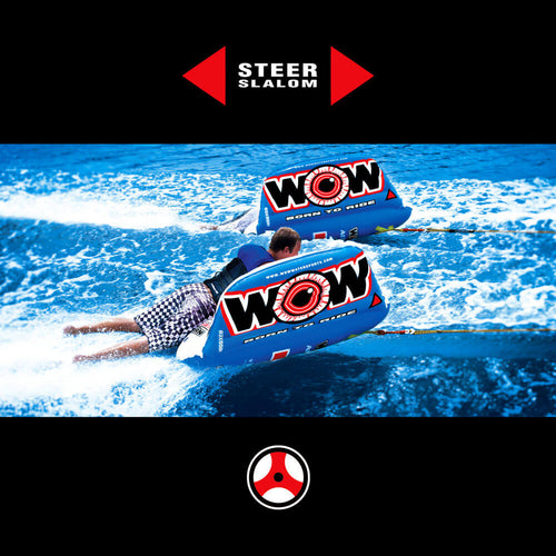 WOW Watersports Zig Zag 1 Person Steerable and Towable Water Tube