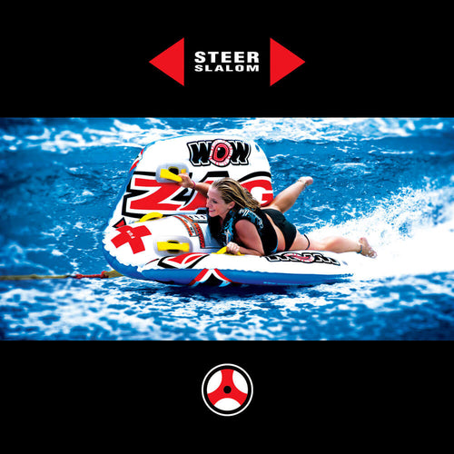 WOW Watersports Zig Zag 1 Person Steerable and Towable Water Tube